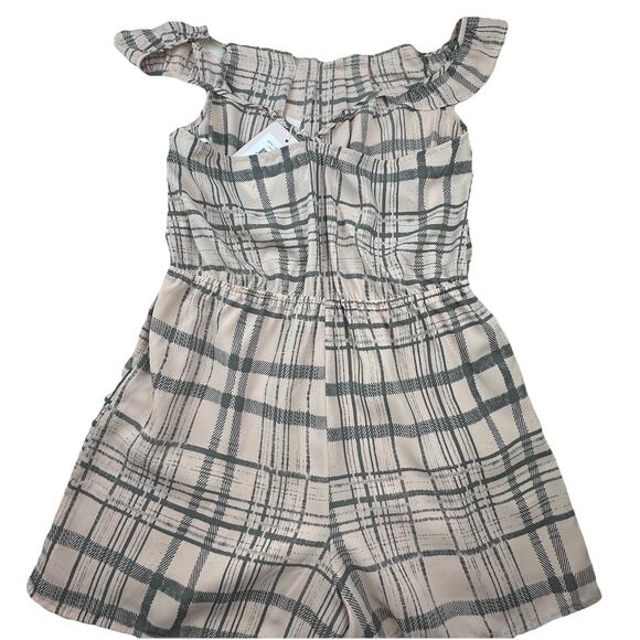 Avec Les Filles Women's Rose Steel Ruffle-Strap Romper Razor Back Medium NWT $88 - Picture 4 of 10